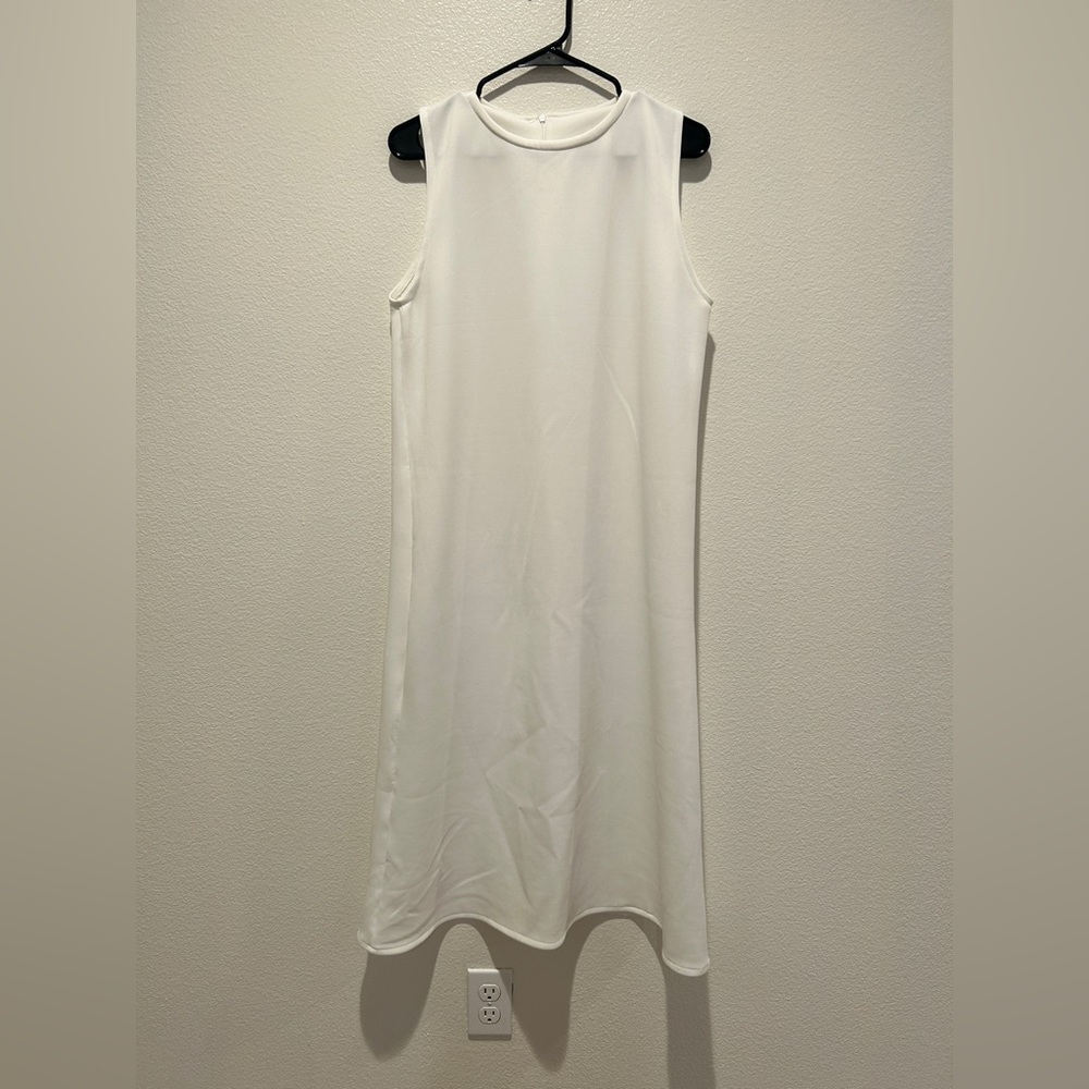 Sleeveless White Dress